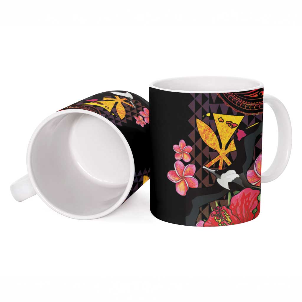 Hawaii Iwa Bird Ceramic Mug Great Frigatebird Kanaka Tropical Hippie Style - Polynesian Pride