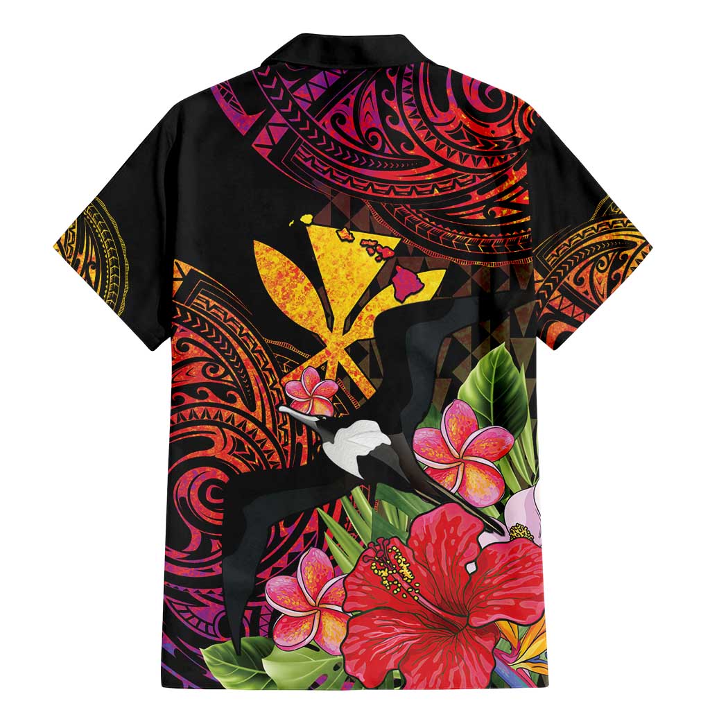 Hawaii Iwa Bird Family Matching Mermaid Dress and Hawaiian Shirt Great Frigatebird Kanaka Tropical Hippie Style - Polynesian Pride
