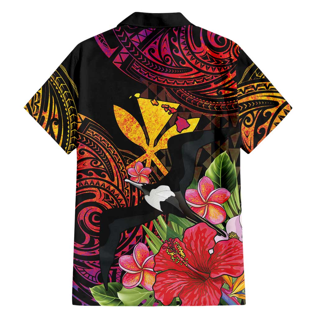 Hawaii Iwa Bird Family Matching Puletasi and Hawaiian Shirt Great Frigatebird Kanaka Tropical Hippie Style LT14 - Polynesian Pride