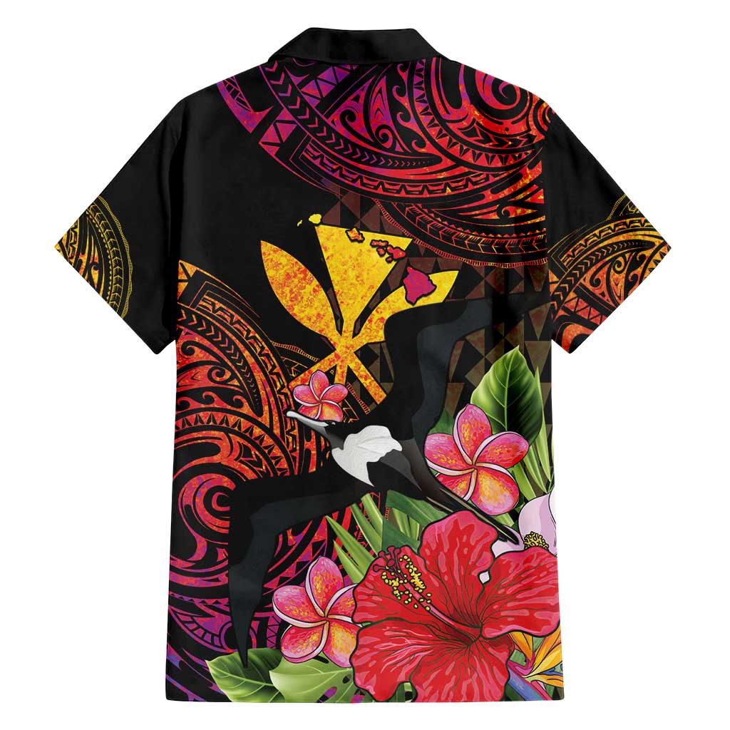 Hawaii Iwa Bird Family Matching Tank Maxi Dress and Hawaiian Shirt Great Frigatebird Kanaka Tropical Hippie Style - Polynesian Pride