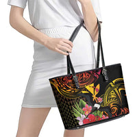 Hawaii Iwa Bird Leather Tote Bag Great Frigatebird Kanaka Tropical Hippie Style - Polynesian Pride