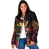 Hawaii Iwa Bird Padded Jacket Great Frigatebird Kanaka Tropical Hippie Style - Polynesian Pride