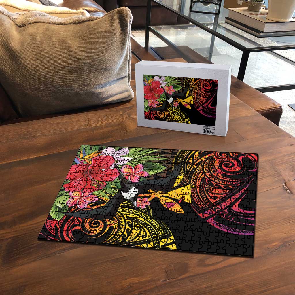 Hawaii Iwa Bird Puzzle Great Frigatebird Kanaka Tropical Hippie Style - Polynesian Pride