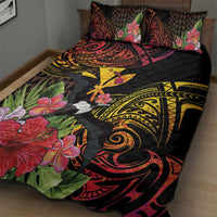 Hawaii Iwa Bird Quilt Bed Set Great Frigatebird Kanaka Tropical Hippie Style - Polynesian Pride
