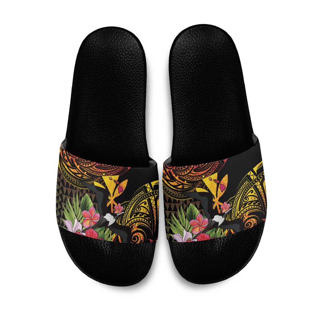 Hawaii Iwa Bird Slide Sandals Great Frigatebird Kanaka Tropical Hippie Style - Polynesian Pride