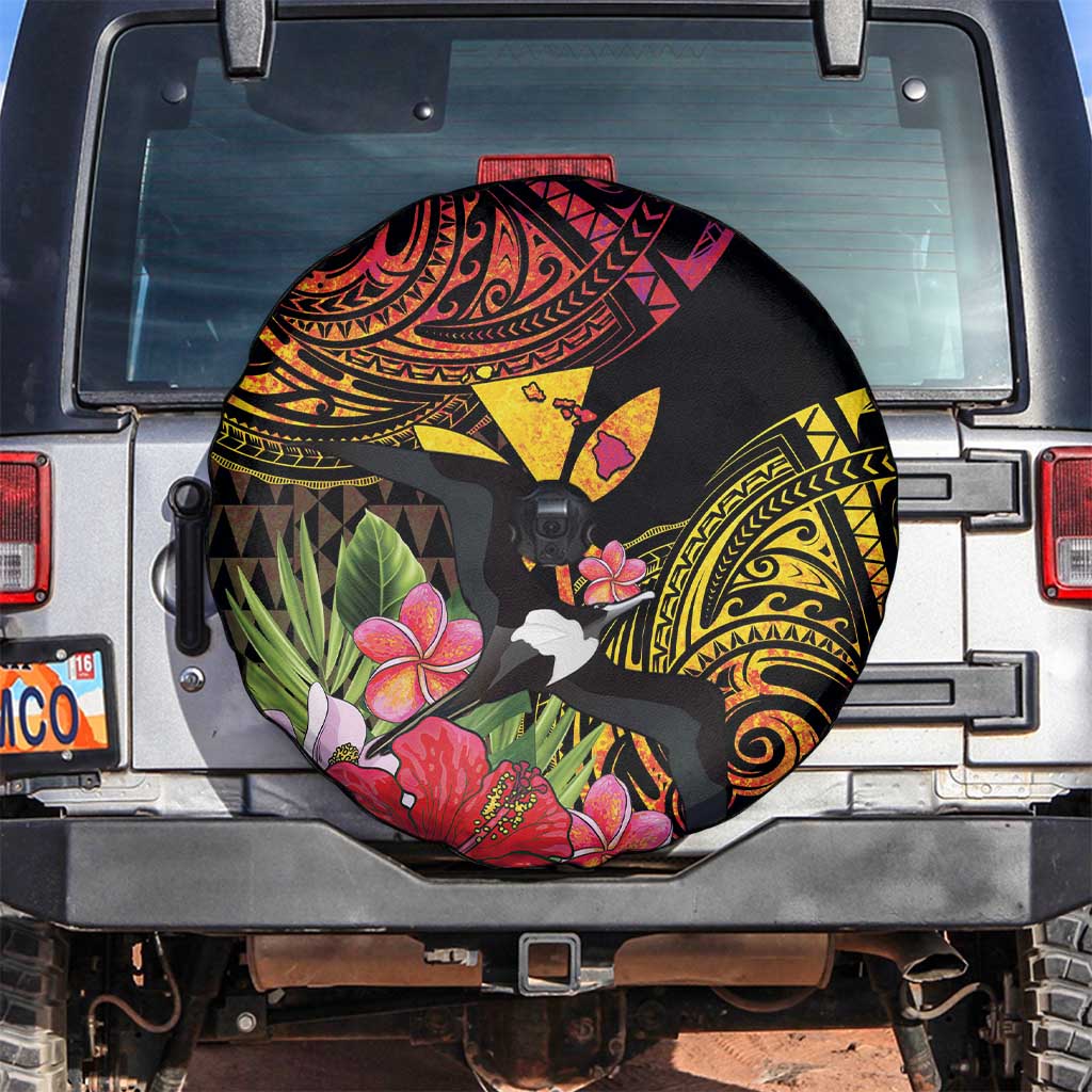 Hawaii Iwa Bird Spare Tire Cover Great Frigatebird Kanaka Tropical Hippie Style - Polynesian Pride