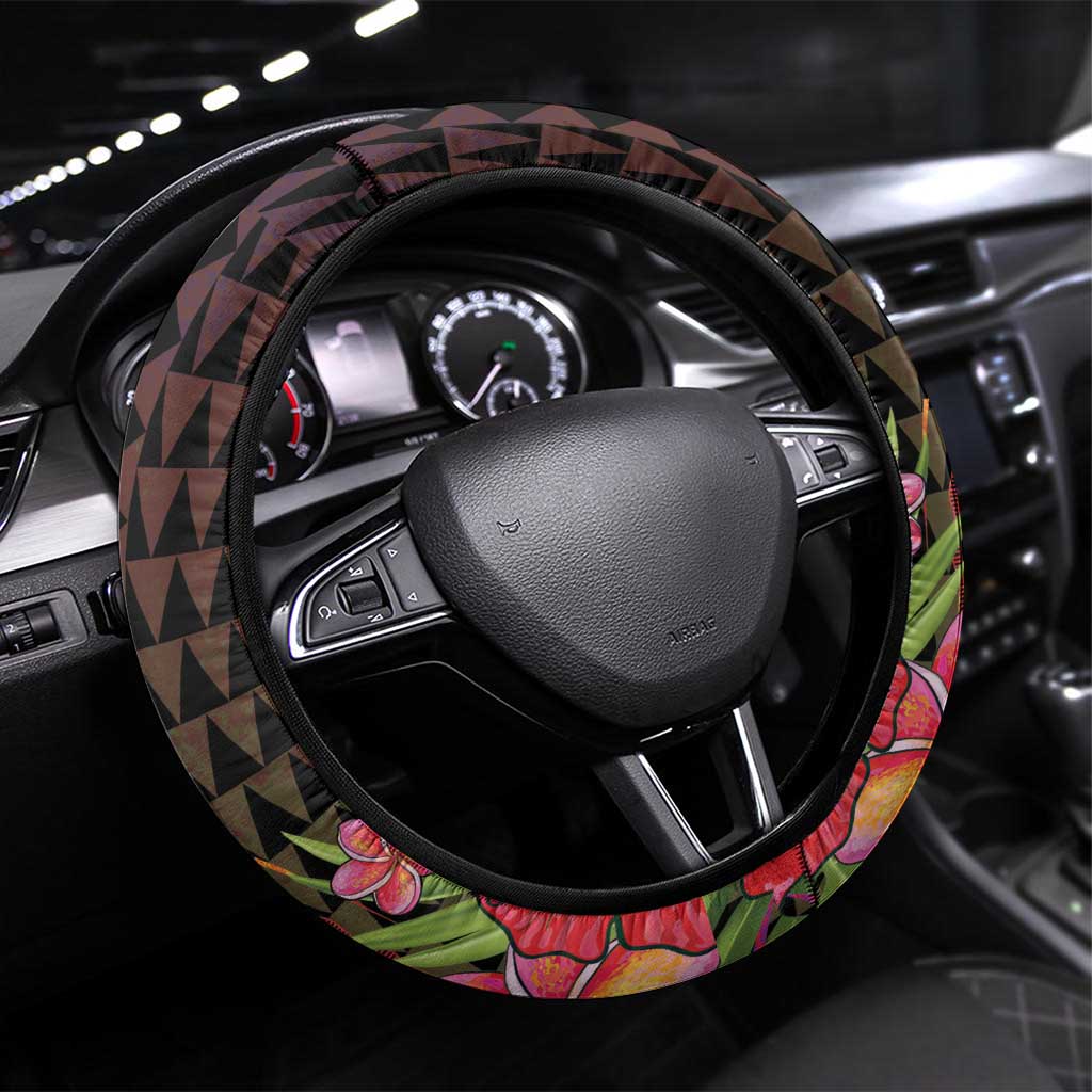 Hawaii Iwa Bird Steering Wheel Cover Great Frigatebird Kanaka Tropical Hippie Style - Polynesian Pride