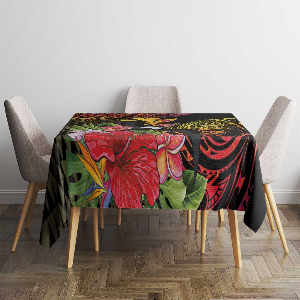 Hawaii Iwa Bird Tablecloth Great Frigatebird Kanaka Tropical Hippie Style - Polynesian Pride