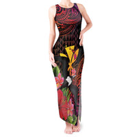Hawaii Iwa Bird Tank Maxi Dress Great Frigatebird Kanaka Tropical Hippie Style - Polynesian Pride