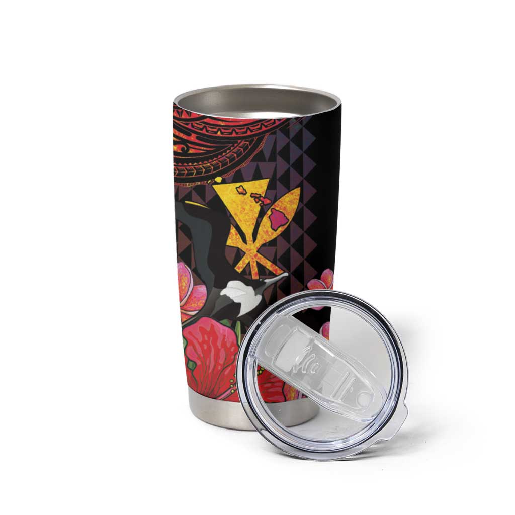 Hawaii Iwa Bird Tumbler Cup Great Frigatebird Kanaka Tropical Hippie Style - Polynesian Pride