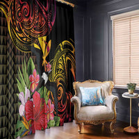 Hawaii Iwa Bird Window Curtain Great Frigatebird Kanaka Tropical Hippie Style - Polynesian Pride