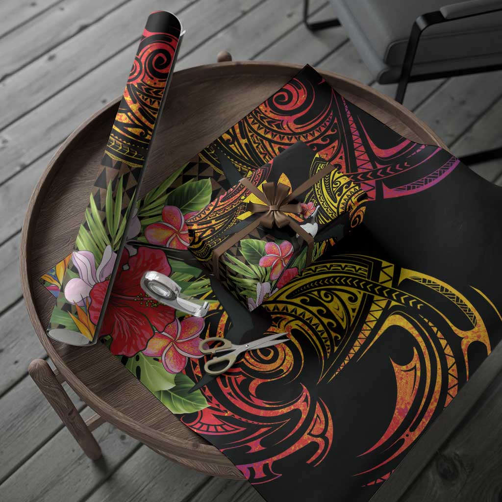 Hawaii Iwa Bird Wrapping Paper Great Frigatebird Kanaka Tropical Hippie Style - Polynesian Pride