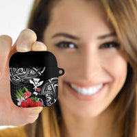 Hawaii Iwa Bird AirPods Case Great Frigatebird Kanaka Tropical Flowers - Polynesian Pride