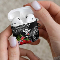 Hawaii Iwa Bird AirPods Case Great Frigatebird Kanaka Tropical Flowers - Polynesian Pride