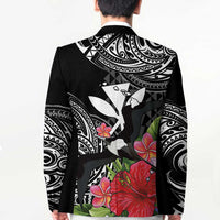 Hawaii Iwa Bird Blazer Great Frigatebird Kanaka Tropical Flowers - Polynesian Pride