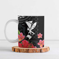 Hawaii Iwa Bird Ceramic Mug Great Frigatebird Kanaka Tropical Flowers - Polynesian Pride