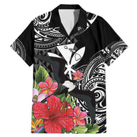 Hawaii Iwa Bird Family Matching Mermaid Dress and Hawaiian Shirt Great Frigatebird Kanaka Tropical Flowers - Polynesian Pride