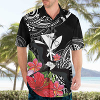 Hawaii Iwa Bird Hawaiian Shirt Great Frigatebird Kanaka Tropical Flowers - Polynesian Pride