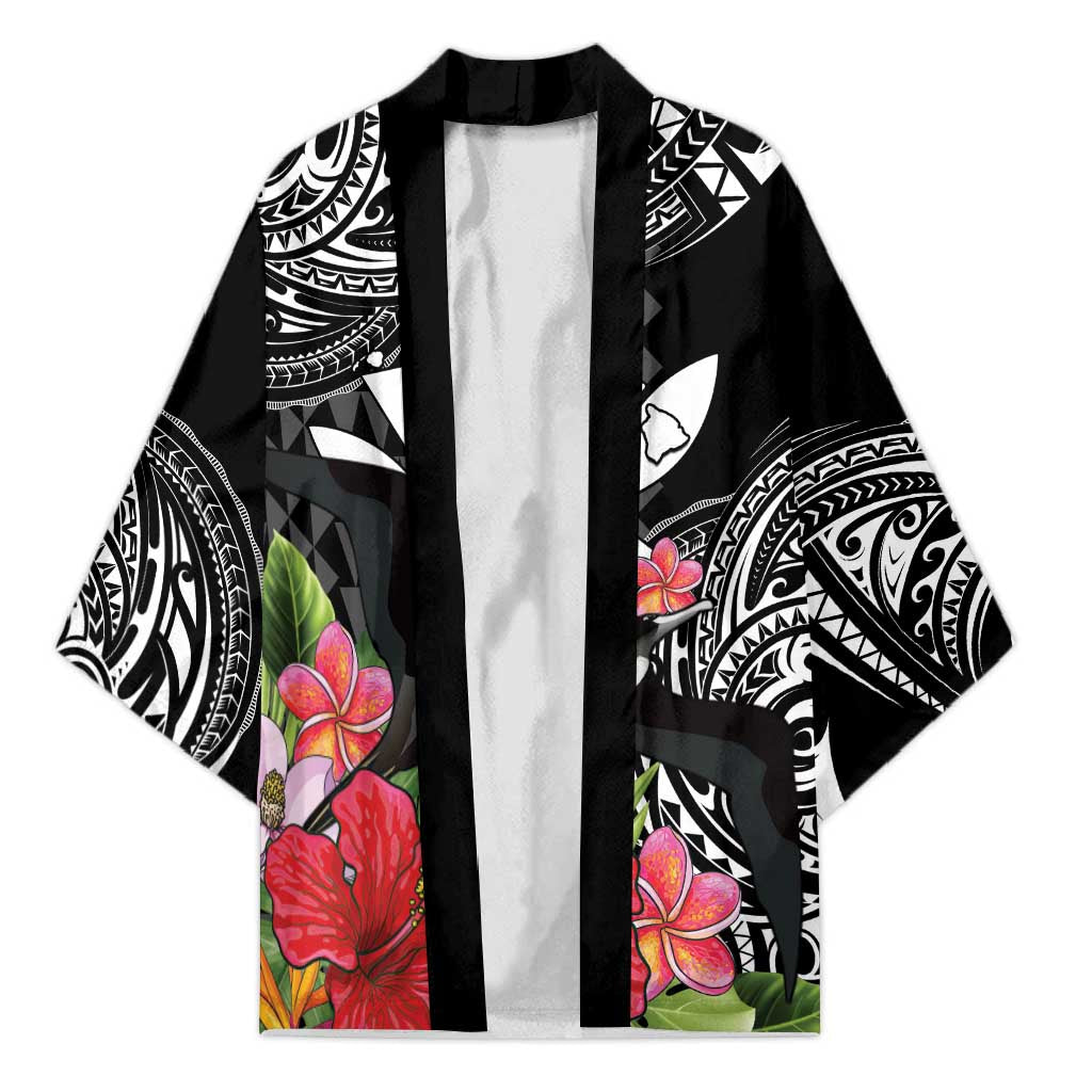 Hawaii Iwa Bird Kimono Great Frigatebird Kanaka Tropical Flowers - Polynesian Pride