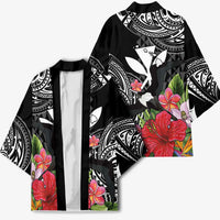 Hawaii Iwa Bird Kimono Great Frigatebird Kanaka Tropical Flowers - Polynesian Pride