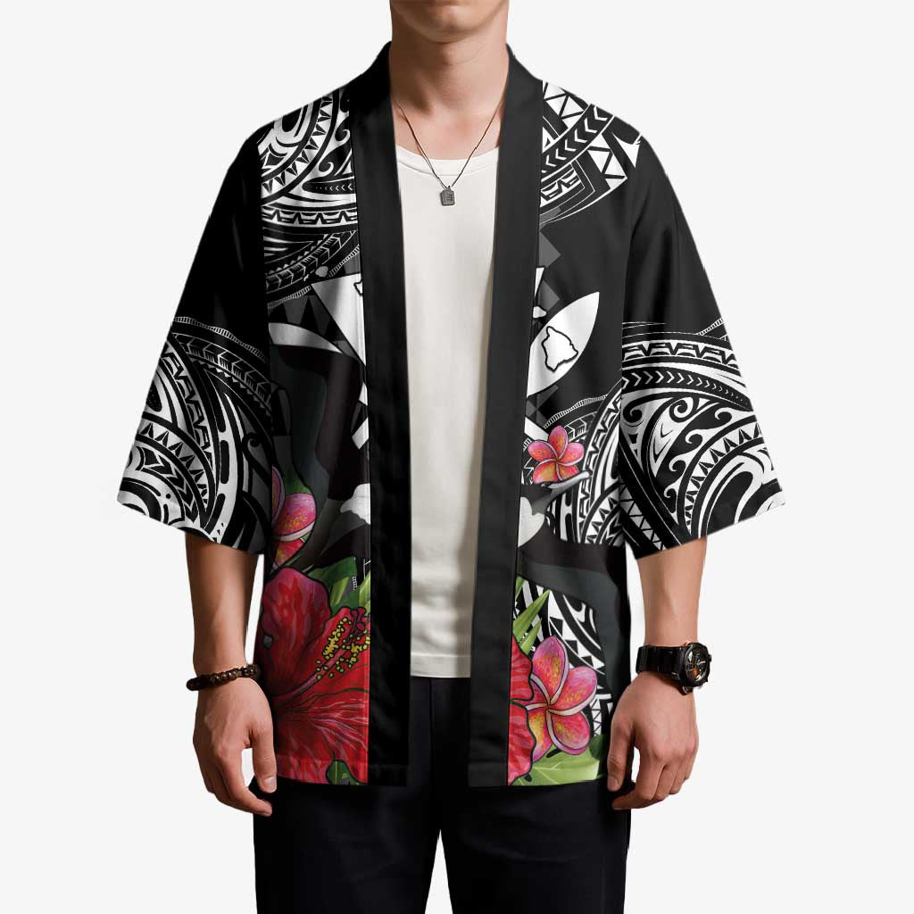 Hawaii Iwa Bird Kimono Great Frigatebird Kanaka Tropical Flowers - Polynesian Pride