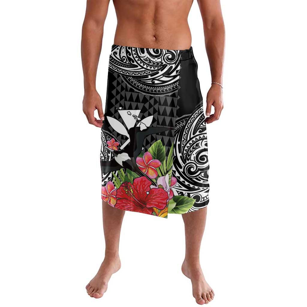 Hawaii Iwa Bird Lavalava Great Frigatebird Kanaka Tropical Flowers - Polynesian Pride