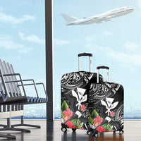 Hawaii Iwa Bird Luggage Cover Great Frigatebird Kanaka Tropical Flowers - Polynesian Pride