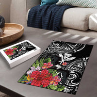 Hawaii Iwa Bird Puzzle Great Frigatebird Kanaka Tropical Flowers - Polynesian Pride