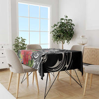 Hawaii Iwa Bird Tablecloth Great Frigatebird Kanaka Tropical Flowers - Polynesian Pride