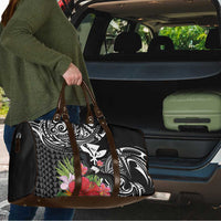 Hawaii Iwa Bird Travel Bag Great Frigatebird Kanaka Tropical Flowers - Polynesian Pride