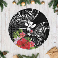 Hawaii Iwa Bird Tree Skirt Great Frigatebird Kanaka Tropical Flowers - Polynesian Pride