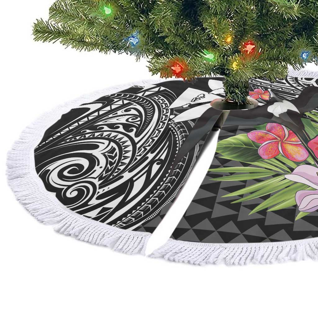 Hawaii Iwa Bird Tree Skirt Great Frigatebird Kanaka Tropical Flowers - Polynesian Pride