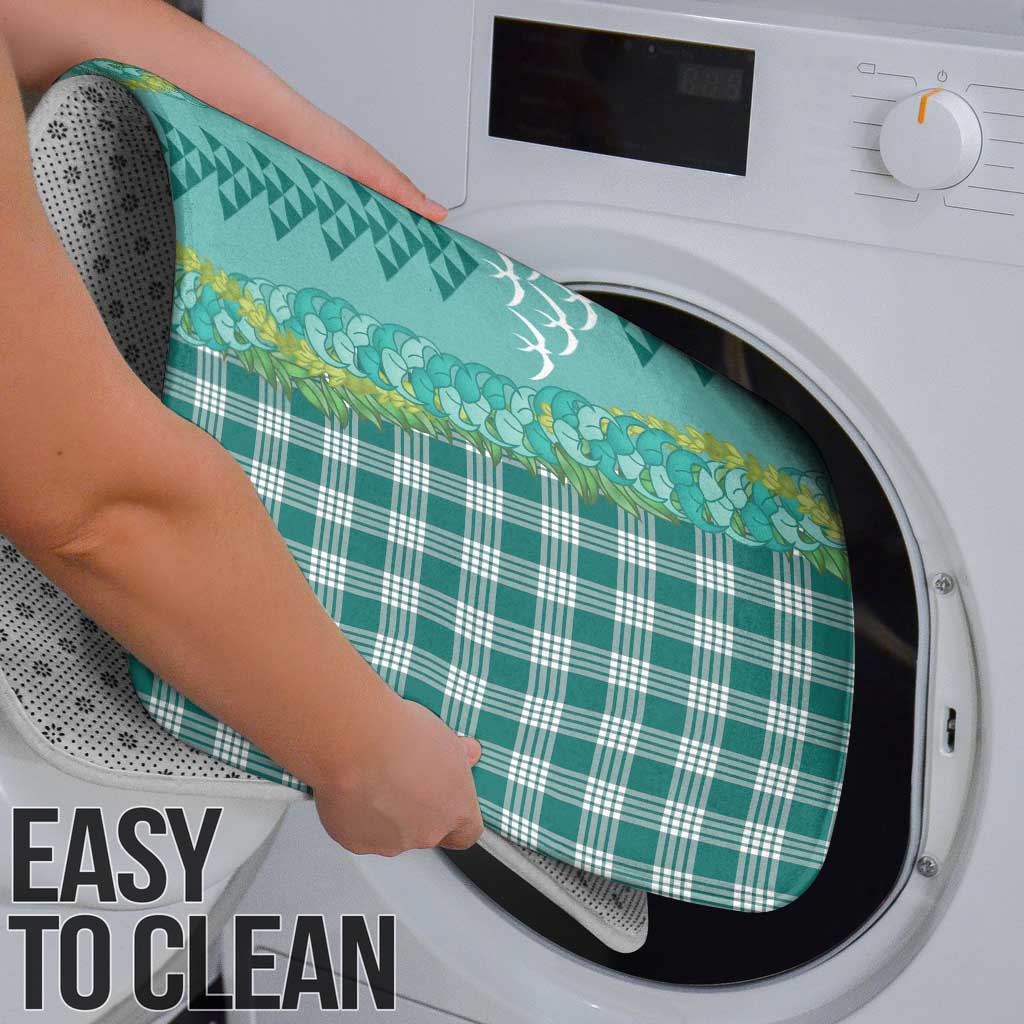 Teal Palaka Hawaii Iwa Bird Bathroom Set Hawaiian Kakau Jade Vine Lei - Polynesian Pride