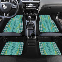 Teal Palaka Hawaii Iwa Bird Car Mats Hawaiian Kakau Jade Vine Lei - Polynesian Pride