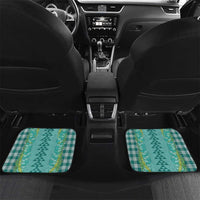 Teal Palaka Hawaii Iwa Bird Car Mats Hawaiian Kakau Jade Vine Lei - Polynesian Pride