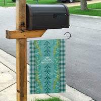 Teal Palaka Hawaii Iwa Bird Garden Flag Hawaiian Kakau Jade Vine Lei - Polynesian Pride