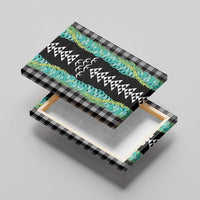 Black Palaka Hawaii Iwa Bird Canvas Wall Art Hawaiian Kakau Jade Vine Lei - Polynesian Pride