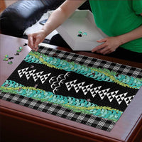 Black Palaka Hawaii Iwa Bird Puzzle Hawaiian Kakau Jade Vine Lei - Polynesian Pride