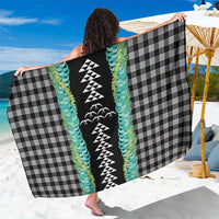 Black Palaka Hawaii Iwa Bird Sarong Hawaiian Kakau Jade Vine Lei - Polynesian Pride