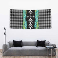 Black Palaka Hawaii Iwa Bird Tapestry Hawaiian Kakau Jade Vine Lei - Polynesian Pride