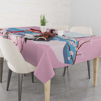 Japanese Torii Gate Cranes Personalised Tablecloth Fuji Mount Sakura Seigaiha Pattern LT14 - Polynesian Pride