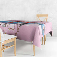 Japanese Torii Gate Cranes Personalised Tablecloth Fuji Mount Sakura Seigaiha Pattern LT14 - Polynesian Pride