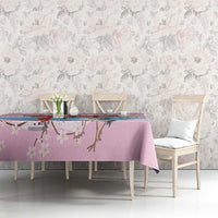 Japanese Torii Gate Cranes Personalised Tablecloth Fuji Mount Sakura Seigaiha Pattern LT14 - Polynesian Pride