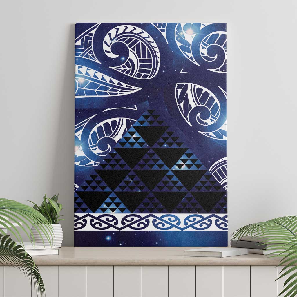 Matariki New Zealand Canvas Wall Art NZ Niho Taniwha Maori New Year Blue Galaxy