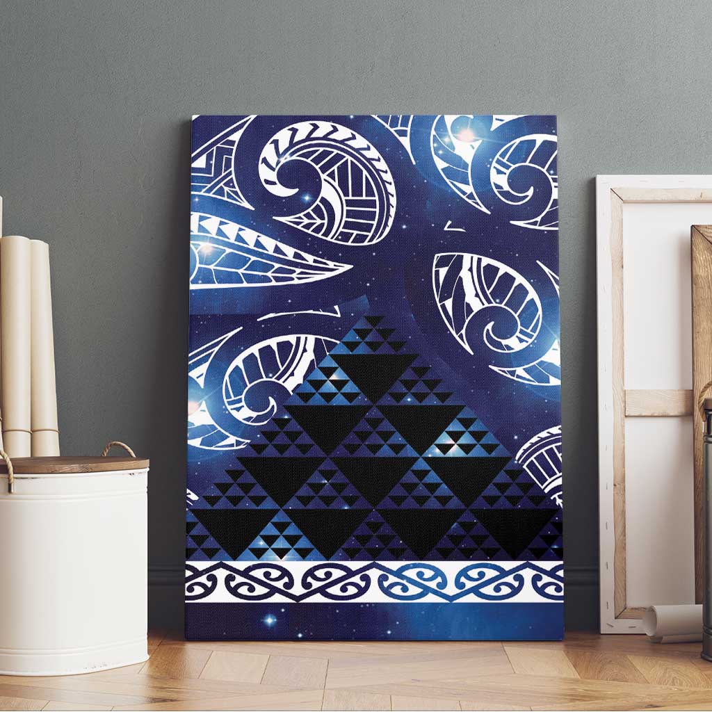 Matariki New Zealand Canvas Wall Art NZ Niho Taniwha Maori New Year Blue Galaxy