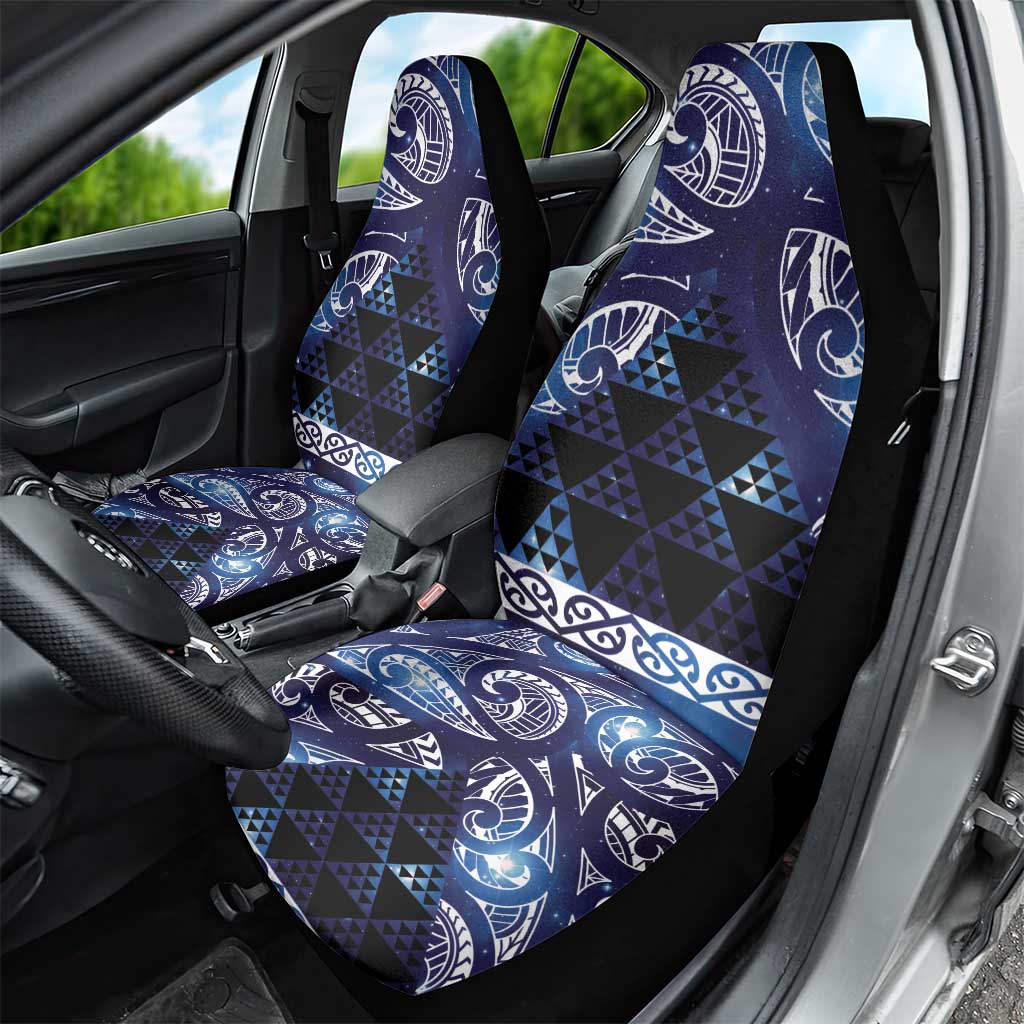 Matariki New Zealand Car Seat Cover NZ Niho Taniwha Maori New Year Blue Galaxy LT14 - Polynesian Pride