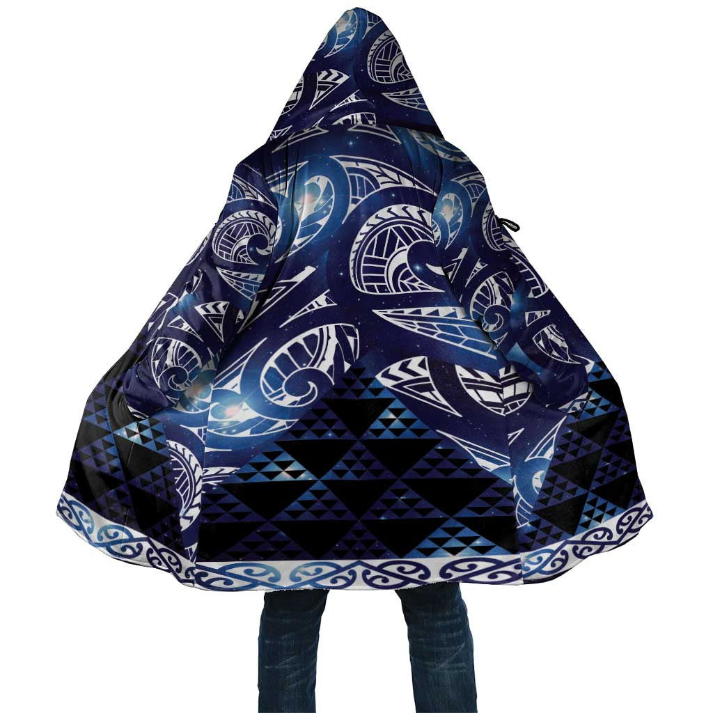 Matariki New Zealand Cloak NZ Niho Taniwha Maori New Year Blue Galaxy LT14 Unisex Blue - Polynesian Pride