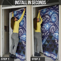Matariki New Zealand Door Cover NZ Niho Taniwha Maori New Year Blue Galaxy LT14 - Polynesian Pride
