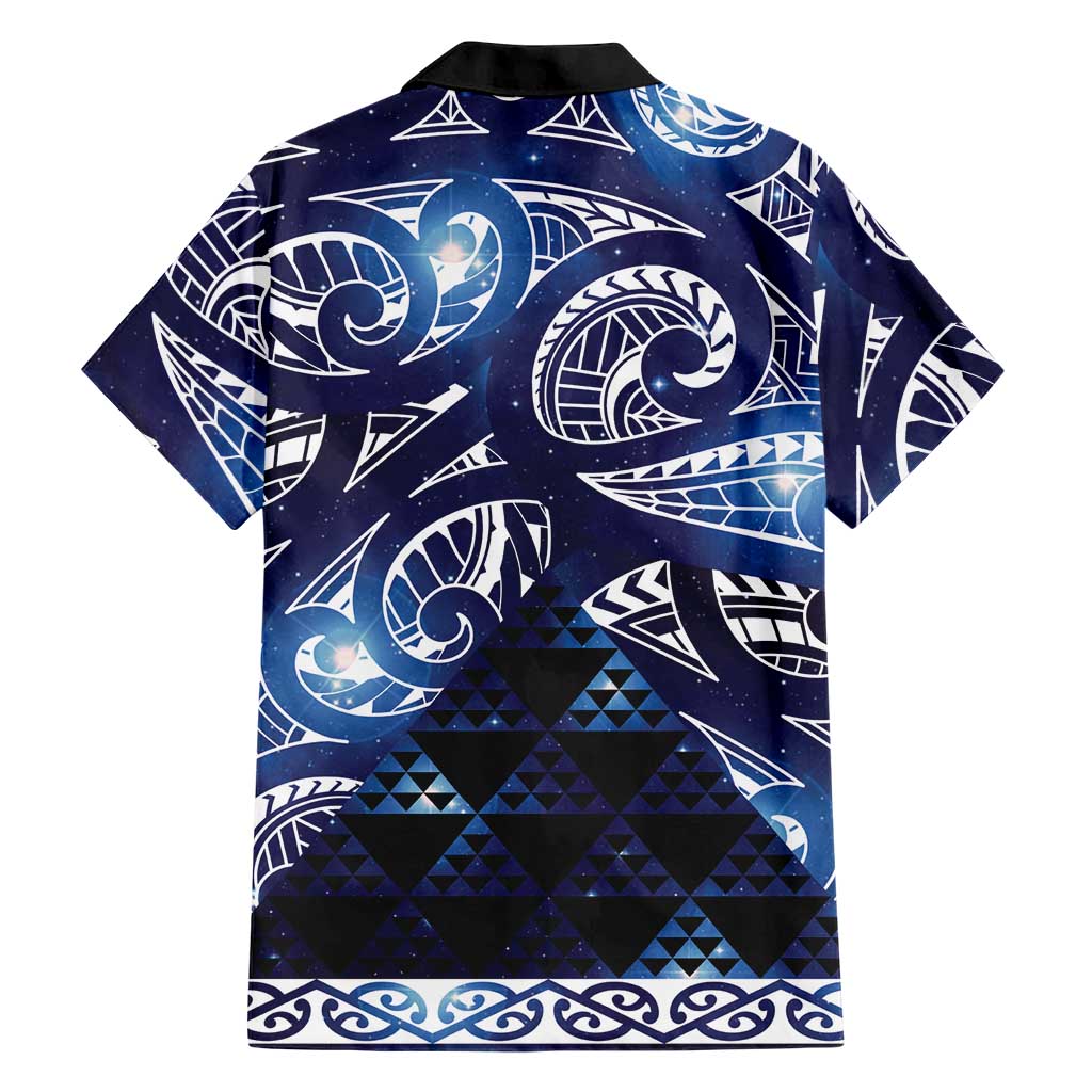 Matariki New Zealand Family Matching Long Sleeve Bodycon Dress and Hawaiian Shirt NZ Niho Taniwha Maori New Year Blue Galaxy LT14 - Polynesian Pride