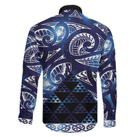 Matariki New Zealand Family Matching Puletasi and Hawaiian Shirt NZ Niho Taniwha Maori New Year Blue Galaxy LT14 - Polynesian Pride